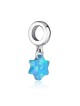 Marina Jewelry Pendentif étoile de David en opale bleue