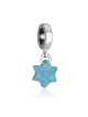 Marina Jewelry Blue Opal Star of David Pendant Charm