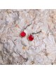Marina Jewelry 925 Sterling Silver Leverback Earrings With Pomegranate