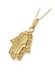 Pendentif Hamsa ornementé en or 14 carats