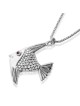 Collier de poisson ange en argent sterling avec pierre rubis