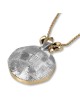 Pendentif grenade en or 14 carats avec grenats et détails en or blanc
