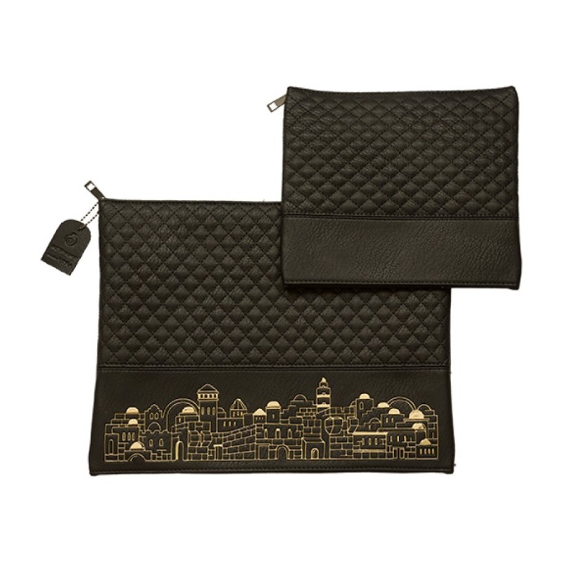 Black Faux Leather Tallit and Tefillin Bag ... | Talit & Tefillin Bags