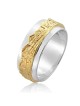 Sterling Silver and Gold Panoramic Old Jerusalem Ring