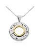 Priestly Blessing: Silver & Gold Spinning Wheel Necklace (Numbers 6:24