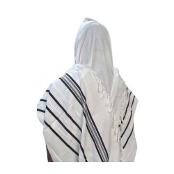 Acrylic Non Slip Tallit Textured Checke... | Traditional Prayer Shawls
