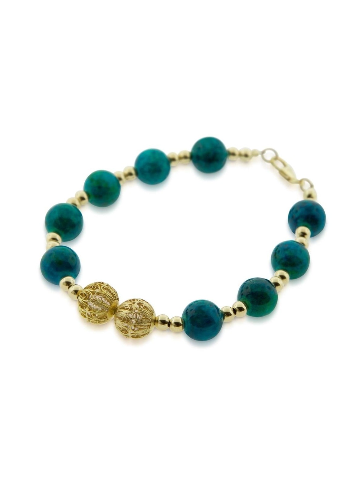 Eilat Stones and Gold Filled Beads Bracelet