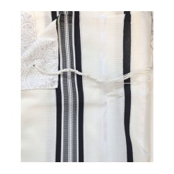 Acrylic Non Slip Tallit Textured Checke... | Traditional Prayer Shawls