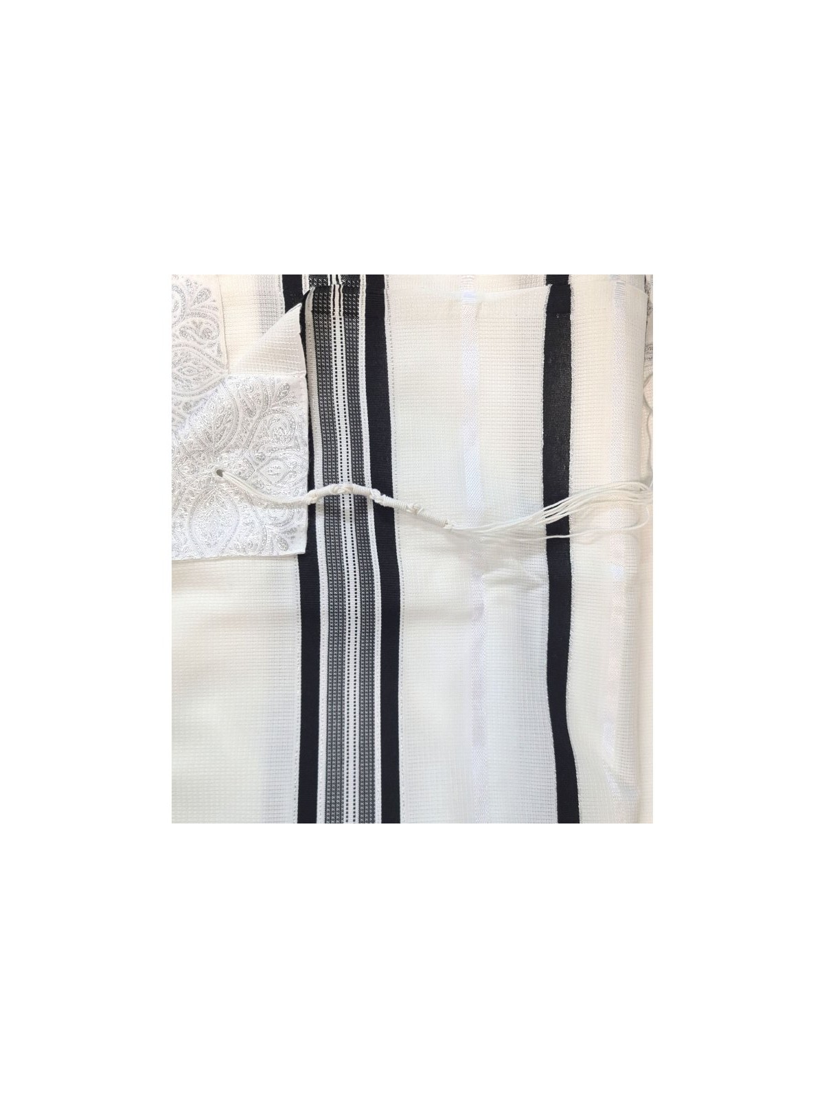 Acrylic Non Slip Tallit Textured Checke... | Traditional Prayer Shawls