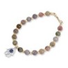 Rafael Jewelry Gold Plated Silver, Tourmaline & Sapphire Stone Bead Ha