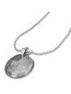 Sterling Silver and 9K Gold Pomegranate Necklace with Garnet Stones -