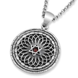 Sterling Silver Decorative Star of David & Priestly Blessing Necklace