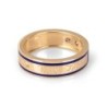 14K Yellow Gold and Blue Enamel 'This Too Shall Pass' Ring With Three