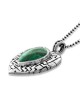 Grand collier coeur en argent avec pierre d'Eilat