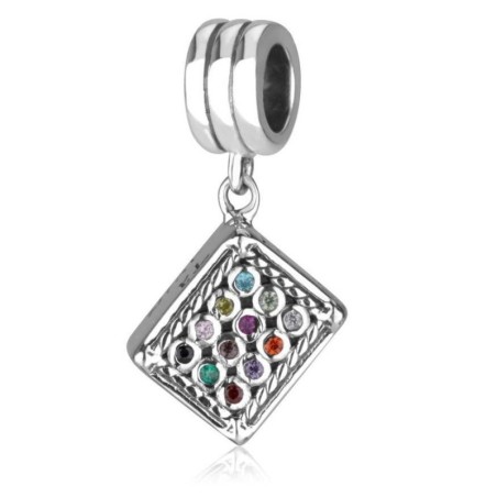 Marina Jewelry Breloque pendentif Choshen gravé en argent sterling