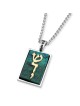 Rafael Jewelry Tablette en pierre d'Eilat « Shaddai » en argent sterling et or 9 carats