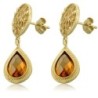 14K Gold and Citrine Drop Earrings