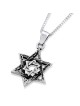 Collier étoile de David superposé en argent sterling
