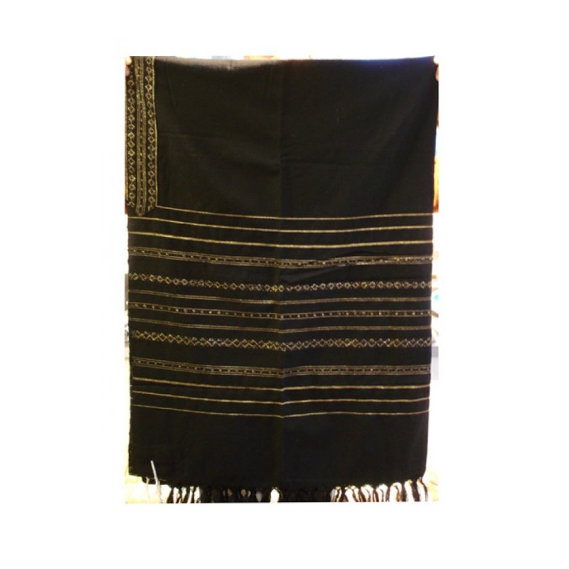 Gabrieli Handwoven Black Wool Tallit S... | Gabrieli Hand Woven Tallit