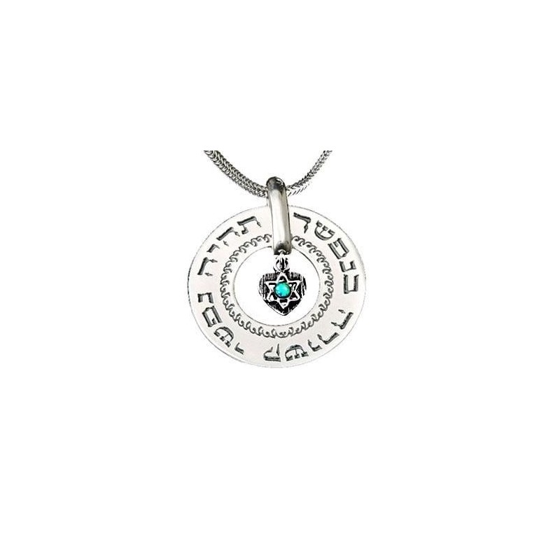 Grand collier de roue en argent - Soul Bond (Genèse 44:30)