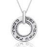 Large Silver Wheel Necklace - My Soul Loves (Song of Songs 3:4)