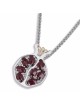 Rafael Jewlery Grenade en argent sterling 925 et or 9 carats avec grenat