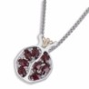 Rafael Jewlery Pomegranate 925 Sterling Silver and 9K Gold with Garnet