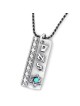 Pendentif Kabbale en argent sterling 925 fabriqué à la main avec pierre d'opale - Abu