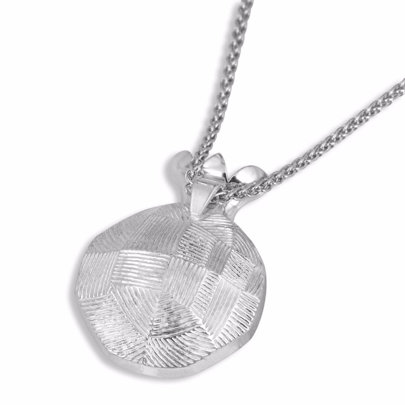 Rafael Jewelry Grande Grenade en Argent Sterling 925 et Or 9K avec