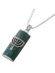Collier en pierre d'Eilat avec menorah en argent sterling