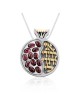 Collier de grenade en argent et or - Bien-aimé (Cantique des Cantiques 6:3)