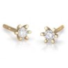 14K Gold 6-Prong Diamond Stud Earrings 0.24 ct (Choice of Color)