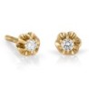 14K Gold Pronged Diamond Stud Earrings (Choice of Color)