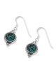 Rafael Jewelry Boucles d'oreilles cercle en pierre d'Eilat et argent