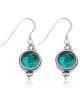 Rafael Jewelry Boucles d'oreilles cercle en pierre d'Eilat et argent