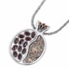 Rafael Jewelry Pomegranate 925 Sterling Silver with Gold and Garnet St