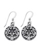 Boucles d'oreilles étoile de David en argent sterling - Bénédiction sacerdotale