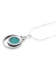 Collier rond en pierre d'Eilat et argent