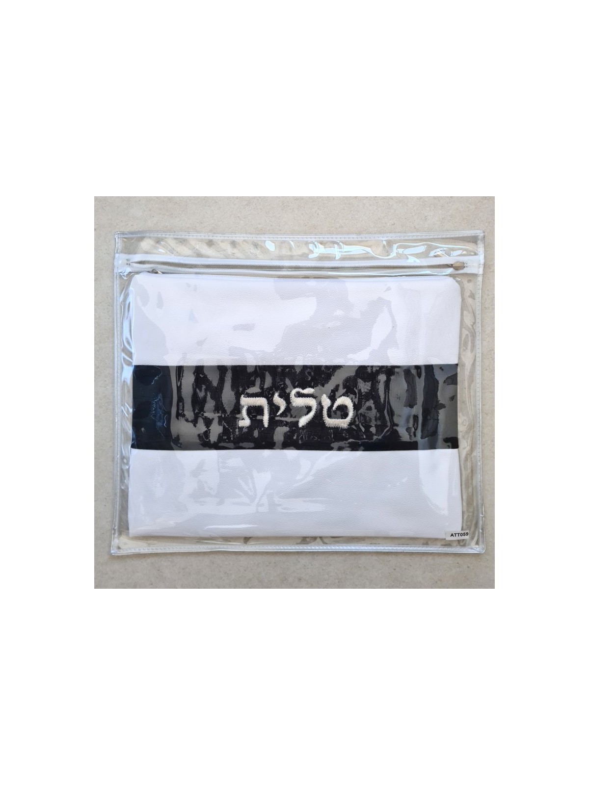 Faux Leather White Tallit and Tefillin Bag ... | Talit & Tefillin Bags