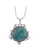 Collier classique en argent sterling et pierre d'Eilat