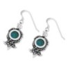 Eilat Stone and Silver Pomegranate Earrings
