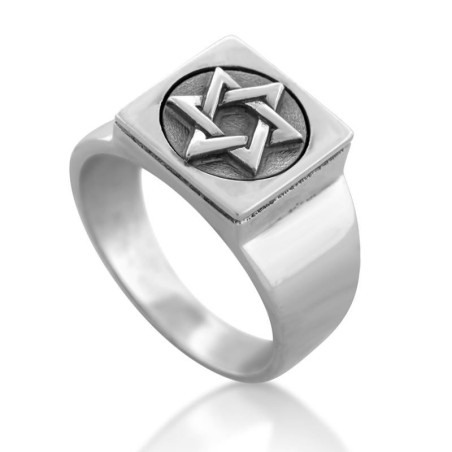 Sterling Silver Multi Shaped Star of David Ring