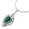 Silver Heart Necklace with Eilat Stone
