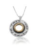 Silver & Gold Spinning Wheel Necklace - My Soul Loves (Song of Songs 3
