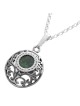 Collier boule de luxe en argent sterling et pierre d'Eilat