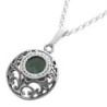 Deluxe Sterling Silver and Eilat Stone Ball Necklace