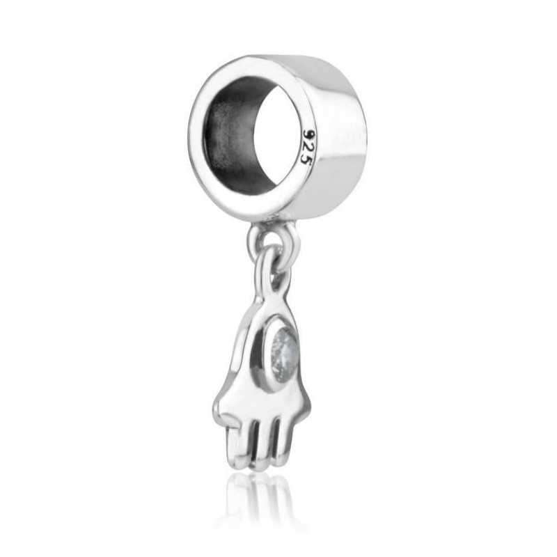 Marina Jewelry Pendentif Hamsa en Argent Sterling avec Zircone Cubique