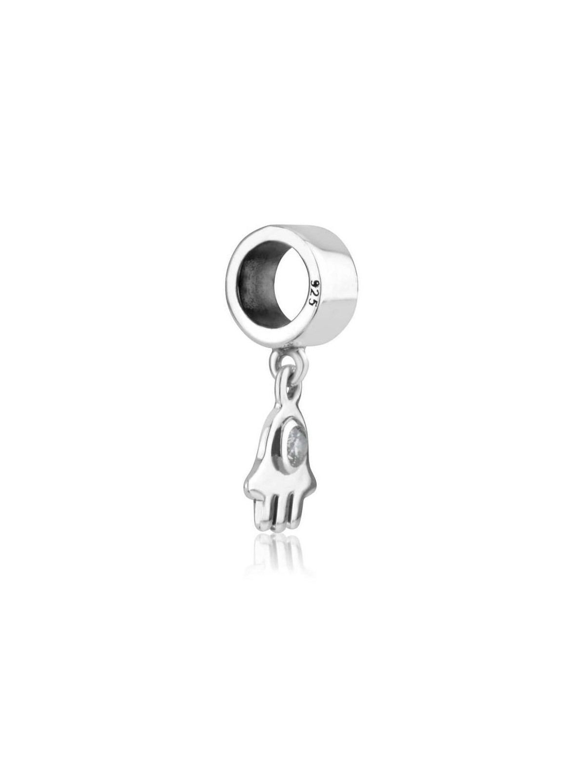 Marina Jewelry Pendentif Hamsa en Argent Sterling avec Zircone Cubique