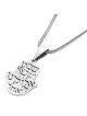Shema Israël : Collier Hamsa en argent sterling (Deutéronome 6 : 4)