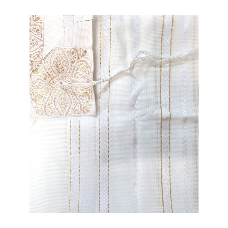 Acrylic Non Slip Tallit Textured Checke... | Traditional Prayer Shawls